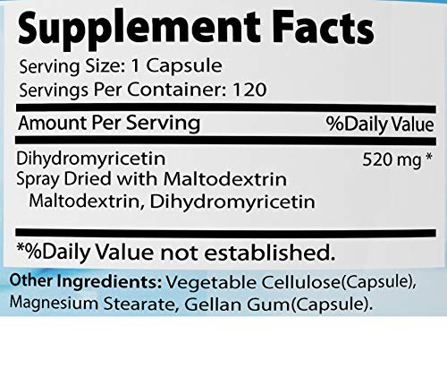 Absonutrix Dihydromyricetin - 520 mg, 120 Servings, Made in USA, Quick Absorption, Quality Potent Ingredients, Third-Party Tested, Non-GMO, GMP Certified, Cruelty Free Products Absonutrix uk supplements