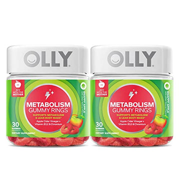 OLLY Metabolism Gummy Rings, Apple Cider Vinegar, Vitamin B12, Chromium, Energy and Digestive Health OLLY uk supplements