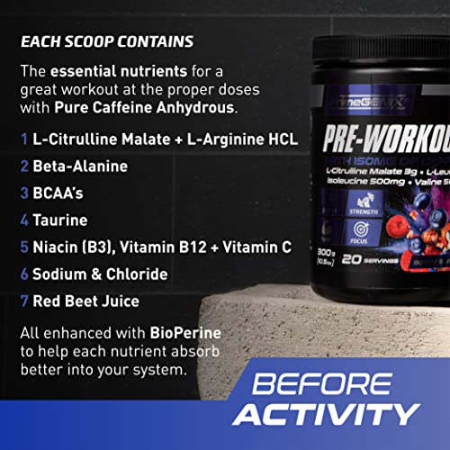 PrimeGENIX Pre-Workout+ Berry Blast Flavor | Max Performance | Boost Energy PrimeGENIX uk supplements
