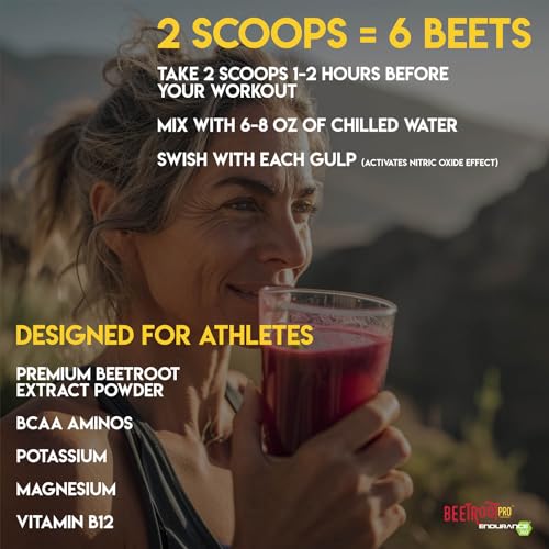 Beetroot Pro Pre-Workout Powder - 10oz, 28 Servings, Dark Cherry Flavor - Boosts Energy Beetroot Pro uk supplements