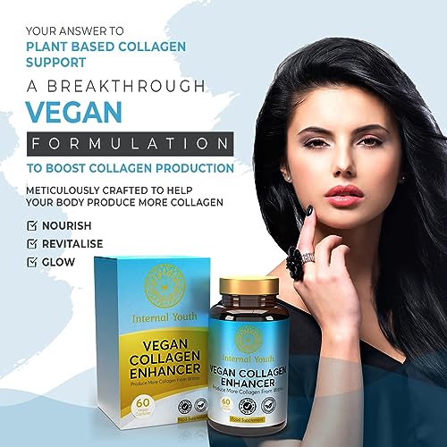 Vegan Collagen Supplement for Women & Men - 60 Advanced Collagen Booster Tablets Internal Youth uk supplements