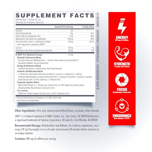 Betancourt Nutrition B-Nox Androrush Pre Workout with Creatine Blend | BCAAs & Beta Betancourt Nutrition uk supplements