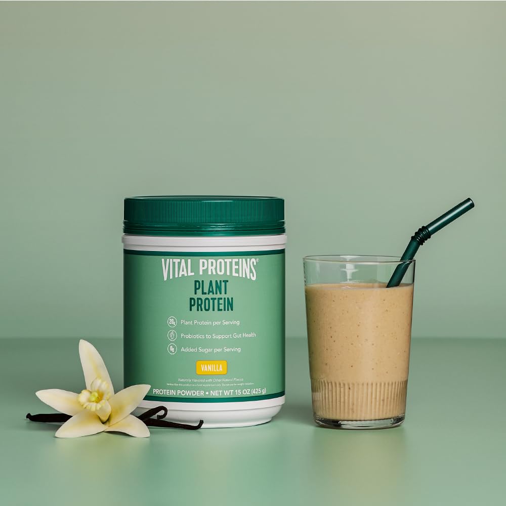 Vital Proteins Collagen Peptides Powder, 9.33 oz Unflavored + 15 oz Vanilla Plant Protein Vital Proteins uk supplements
