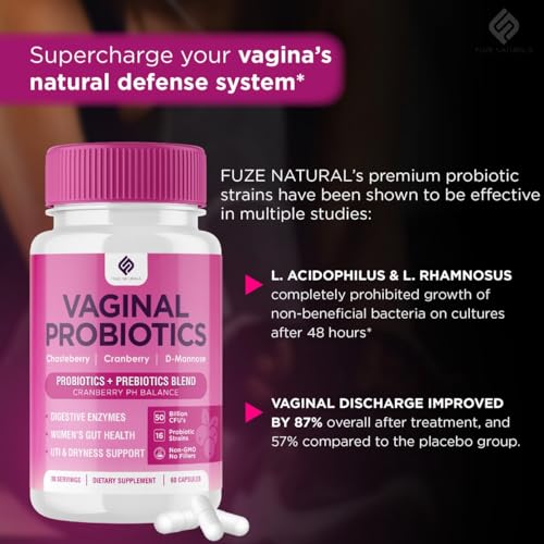 Vaginal Probiotics for Women Digestive Enzymes Gut Health PH Balance Pills, Women's Fuze Naturals uk supplements