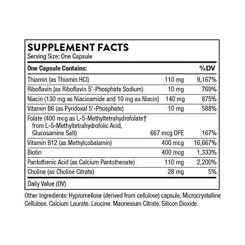 THORNE Basic B-Complex - Tissue-Ready Vitamin B Complex Supplement with Choline THORNE uk supplements