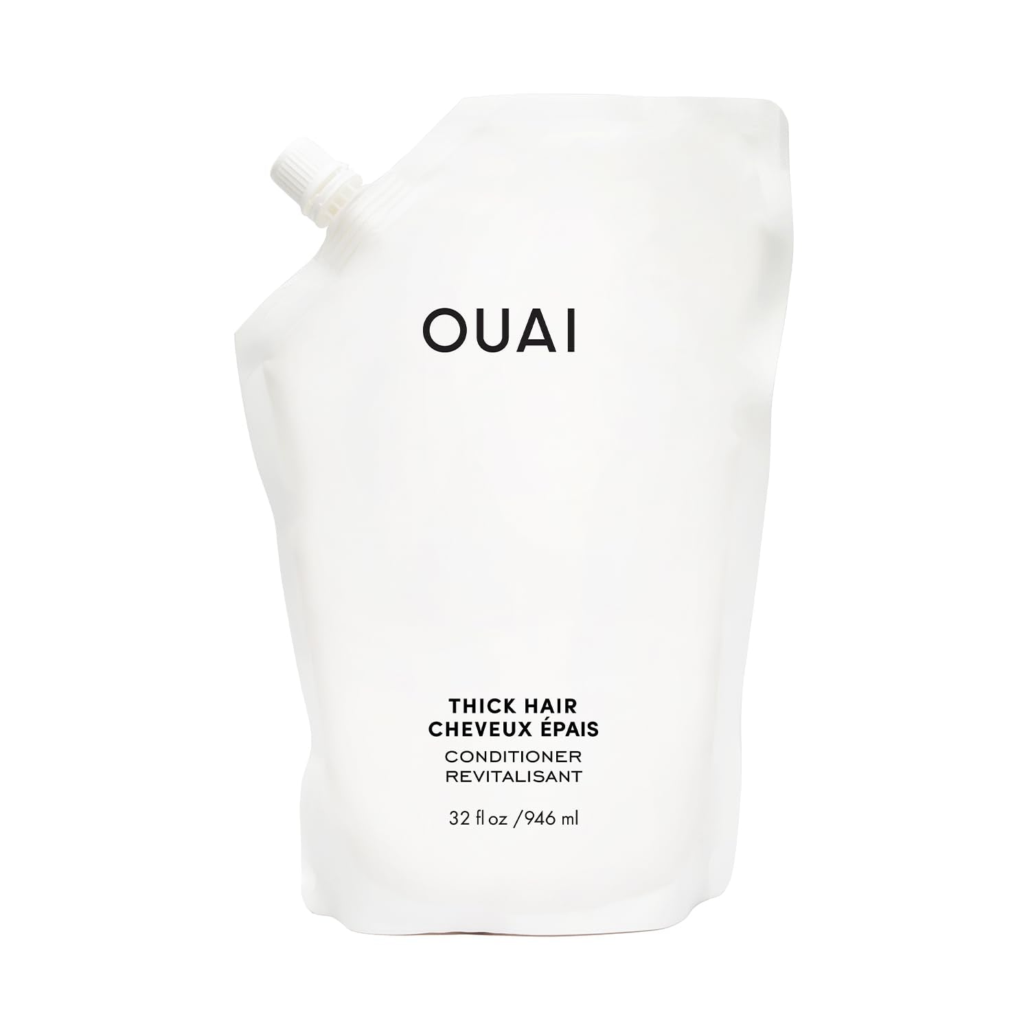 OUAI Thick Hair Conditioner Refill - Moisturizing Conditioner for Dry, Frizzy Hair - Keratin, Marshmallow Root, Shea Butter and Avocado Oil - Paraben, Phthalate & Sulfate Free (32 Oz) OUAI uk supplements