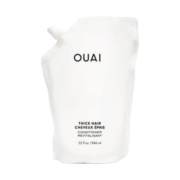 OUAI Thick Hair Conditioner Refill - Moisturizing Conditioner for Dry, Frizzy Hair - Keratin, Marshmallow Root, Shea Butter and Avocado Oil - Paraben, Phthalate & Sulfate Free (32 Oz) OUAI uk supplements