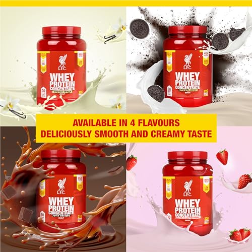 LFC Whey Protein Powder Dutch Chocolate Flavour 908g 15.5g Naturally-Occurring BCAAs Vector Consumer uk supplements