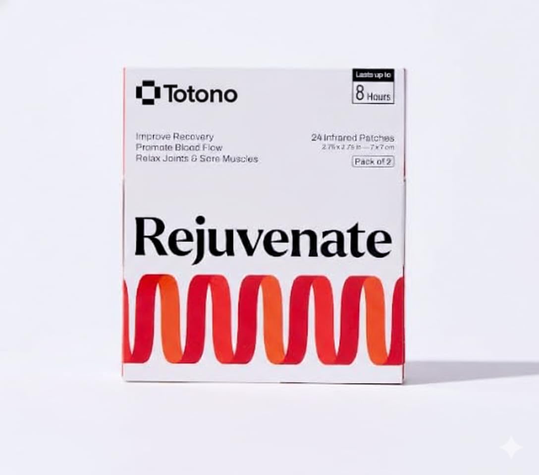 Totono Infrared Therapy Patches – 24 Far‑Infrared Bioceramic Patches (24 Pack) – Drug-Free, Portable, Essential Oil‑Infused for Muscles & Joints Totono uk supplements