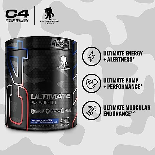 C4 Ultimate x Wounded Warrior Project Pre Workout Powder Freedom Ice - Sugar Free Cellucor uk supplements