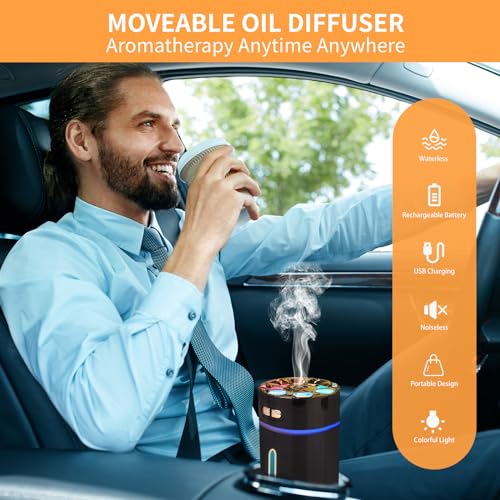 Car Diffuser,Rechargeable car Diffuser air freshener,Humidifier Aromatherapy for car Sydetelis uk supplements