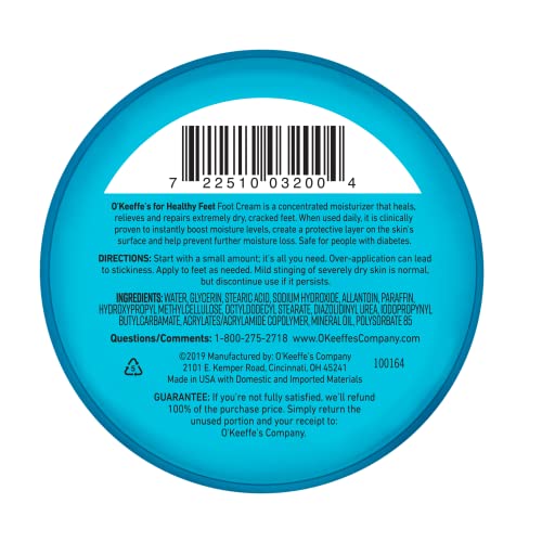 O'Keeffe's for Healthy Feet Foot Cream, Guaranteed Relief for Extremely Dry, Cracked Feet O'Keeffe's uk supplements
