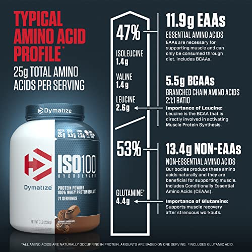 Dymatize ISO100 Hydrolyzed Protein Powder, 100% Whey Isolate Protein, 25g of Protein Dymatize uk supplements