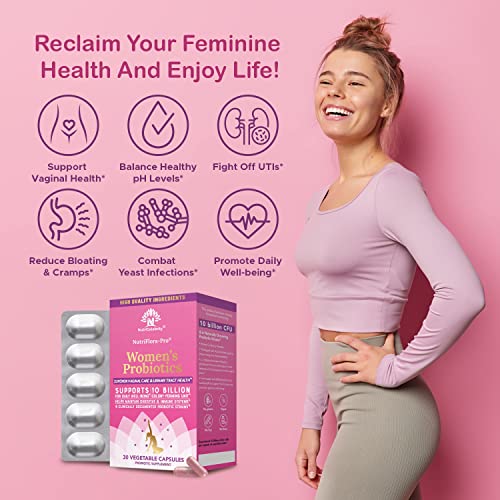 NutriCelebrity NutriFlora-Pro Probiotics for Women - Support Vaginal, Urinary Health (UTI) Nutricelebrity uk supplements