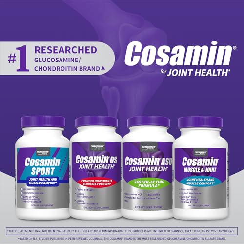 Cosamin Nutramax Muscle & Joint, Works to Decrease Cartilage Breakdown, Joint Health Supplement, Adult Men and Women Joint Health, 74 Capsules Cosamin uk supplements