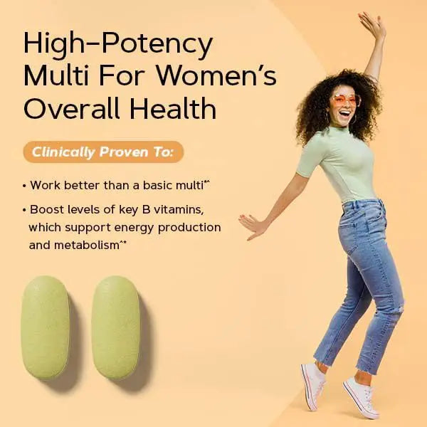 GNC Women’s Energy and Metabolism Multivitamin Caplets, Clinically Proven, Calorie Burn, Focus, 100mg Caffeine, Active Nutrition, Immune, Bone GNC uk supplements