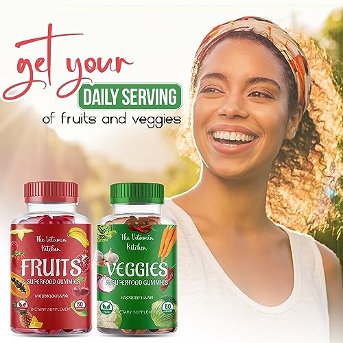 The Vitamin Kitchen Fruit and Veggies Gummies-120 Chews 60 Super Fruits The Vitamin Kitchen uk supplements