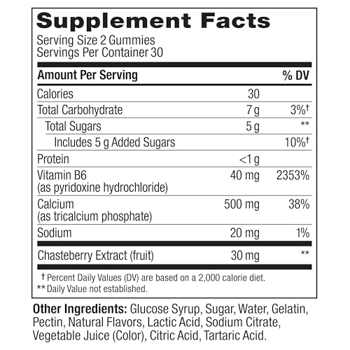 OLLY Period Hero Gummies, PMS Support Supplement,* Chasteberry, Vitamin B6, Calcium, Cran-Raspberry Flavor, 30 Day Supply - 60 Count OLLY uk supplements
