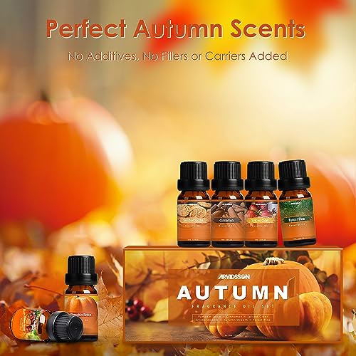 Autumn Fragrance Oil Set, Premium Fall Essential Oils for Diffuser and Candle Making -Cinnamon ARVIDSSON uk supplements