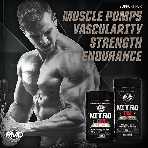PMD Sports Nitro cm - Nitric Oxide with Agmatine Pre Workout Supplement - Muscle PMD uk supplements