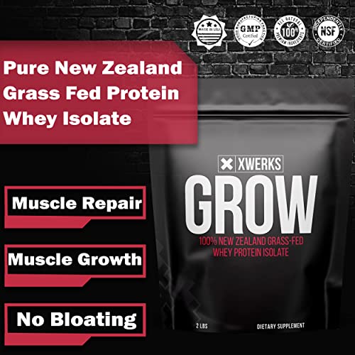 Xwerks Grow 100% New Zealand Grass-Fed Whey Protein - 25g of Pure Isolate Protein Xwerks uk supplements