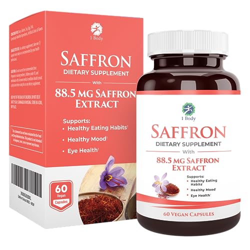 1 Body Saffron Extract 8825 – Antioxidant & Mood Support Saffron Supplement 1 Body uk supplements