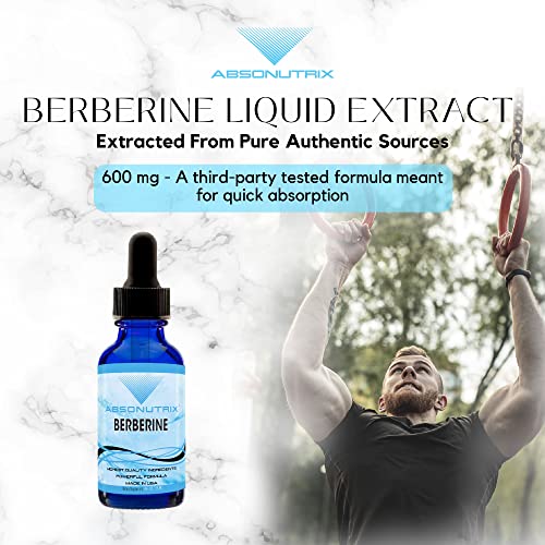 Absonutrix Berberine Supplement 600 mg, 4 Fl Oz Large Bottle, Healthy Weight Loss Support Absonutrix uk supplements
