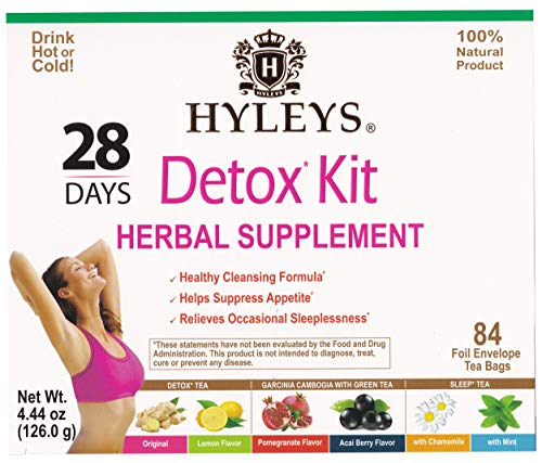 Hyleys Detox Tea for Cleanse - 28 Day Kit - 84 Tea Bags - Gift Gift For Mom For Mom HYLEYS uk supplements