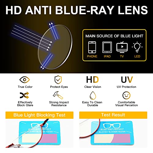 Yiwaeye 3 Pack Half Moon Reading Glasses Anti Blue Light UV, Half Frame Semi Lens Slim Yiwaeye uk supplements