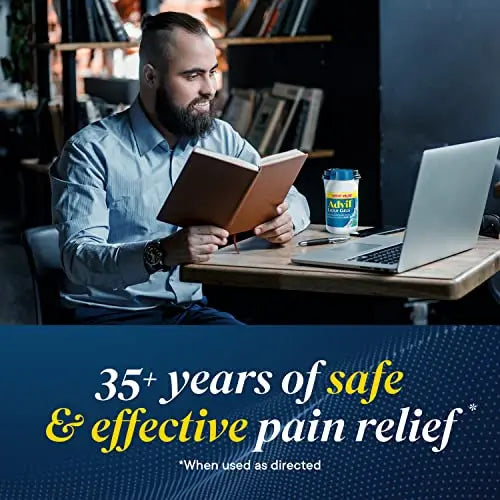 Advil Liqui-Gels Pain Reliever and Fever Reducer, Pain Medicine for Adults with Ibuprofen 200mg for Headache, Backache, Menstrual Pain and Joint Pain Relief - 50x2 Liquid Filled Capsules Advil uk supplements