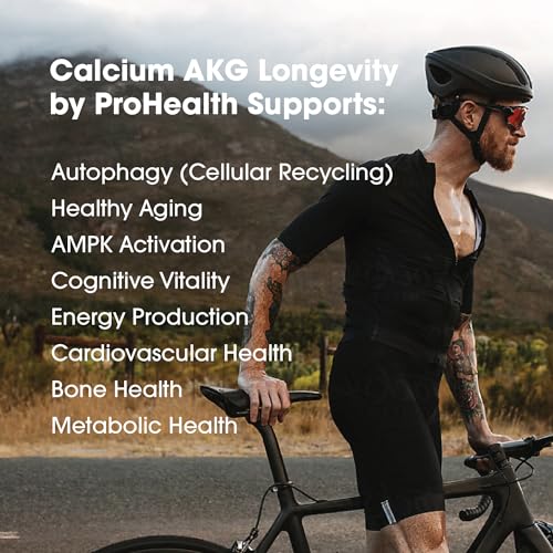 ProHealth Calcium AKG Longevity (Alpha Ketoglutarate) (1,000 mg per 2 Capsule Serving ProHealth uk supplements