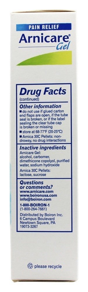 Boiron Arnicare Gel 2.6 oz with Arnica Montana Pellets 80 ct Bluetube Boiron uk supplements