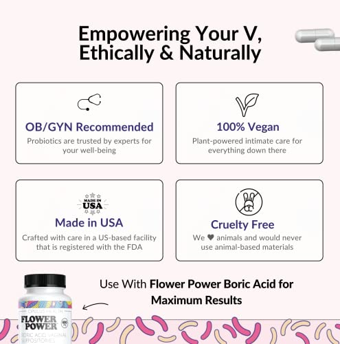 Flower Power 'Divine Vagine' Blend - 30 ct for Balance Urinary Tract Infection, V Health Support for Women Flower Power uk supplements