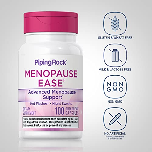 Menopause Supplement for Women | 100 Capsules | Advanced Support Formula | for Night Piping Rock uk supplements