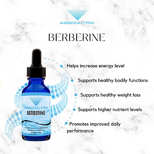 Absonutrix Berberine Supplement 600 mg, 4 Fl Oz Large Bottle, Healthy Weight Loss Support Absonutrix uk supplements