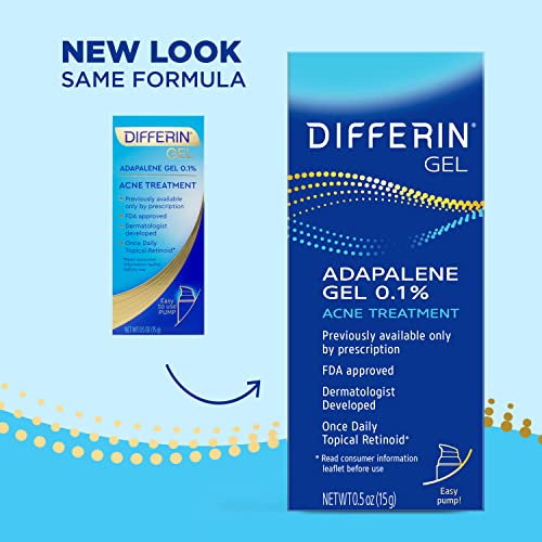 Differin Acne Treatment Gel, 30 Day Supply, Retinoid Treatment for Face Differin uk supplements