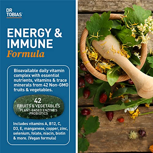 Dr. Tobias Adult Multivitamin for Women & Men, Energy & Immune Support from 42 Fruits Dr. Tobias uk supplements