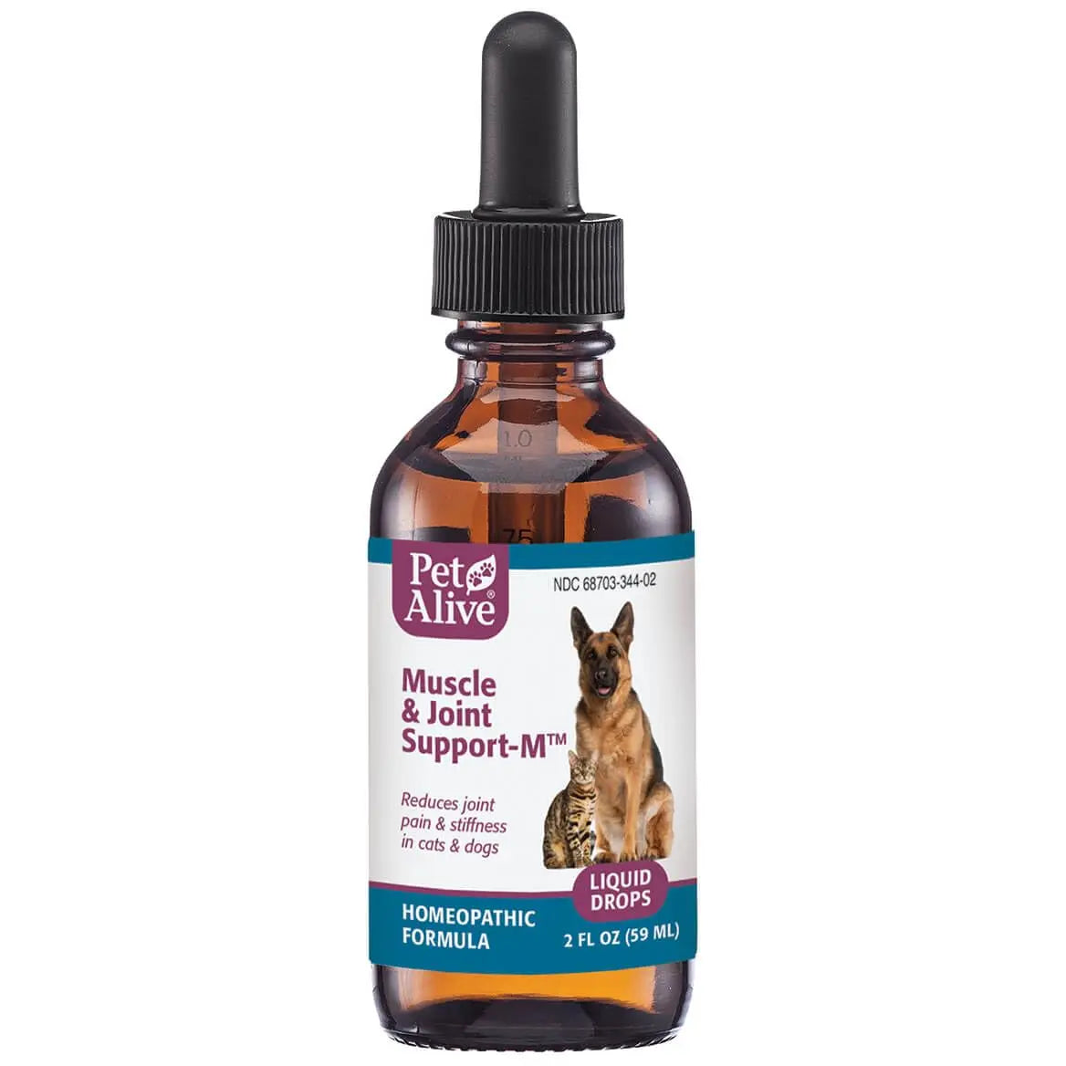 PetAlive Muscle and Joint Support-M - Natural Homeopathic Formula for Joint Pain and Stiffness in Pets - Supports Joint Health and Movement in Dogs and Cats - 59 mL PetAlive uk supplements