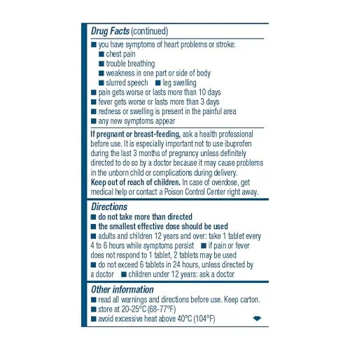 Advil Pain Reliever and Fever Reducer, Ibuprofen 200mg for Pain Relief - 50 Coated Tablets Advil uk supplements