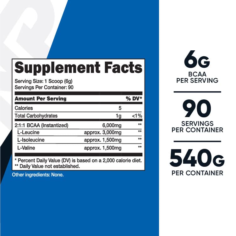 Nutricost BCAA Powder 2:1:1 (Unflavored, 90 Servings) - Branched Chain Amino Acids Nutricost uk supplements