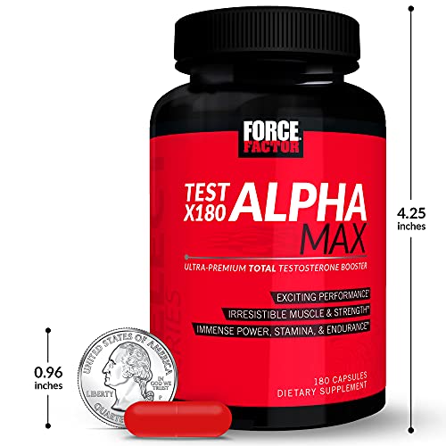 FORCE FACTOR Test X180 Alpha Max, 2-Pack, Total Testosterone and Nitric Oxide Booster Force Factor uk supplements