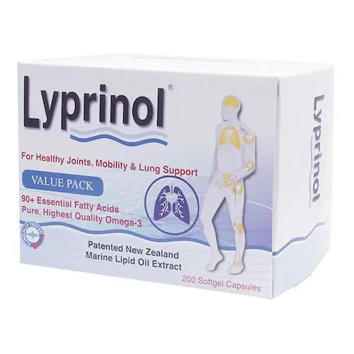 Pharma Lyprinol® Pcso-524® 200 Capsules New Zealand Green Lipped Mussel Extract Oil Joint Health Support & Mobility Lyprinol uk supplements