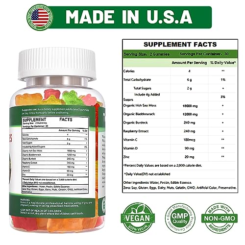 Tary Nally Sea Moss Gummies, Organic Irish Sea Moss Gummies for Adults & Kids Tary Nally uk supplements
