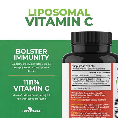 ForestLeaf Liposomal Vitamin C - Liposomal VIT C - 1000mg Capsules ForestLeaf uk supplements