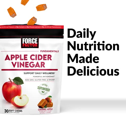 Force Factor Organic Apple Cider Vinegar Soft Chews for Digestion and Metabolism Support Force Factor uk supplements