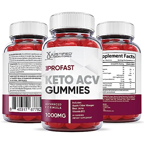 Justified Laboratories ProFast Keto ACV Gummies 1000MG Pro Fast Vegan Non GMO Justified Laboratories uk supplements