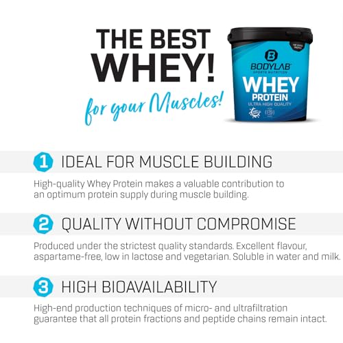 Bodylab24 Whey Protein Powder Milk Chocolate 1kg, Protein-Shake for Your Workout Bodylab24 uk supplements