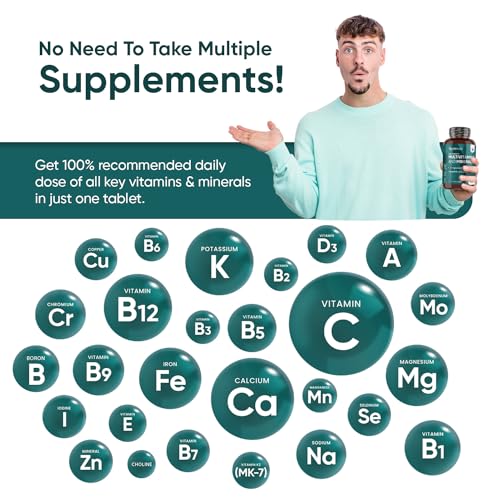 Multivitamin Tablets for Men & Women with 27 Active Multivitamins & Minerals Like Iron WeightWorld uk supplements