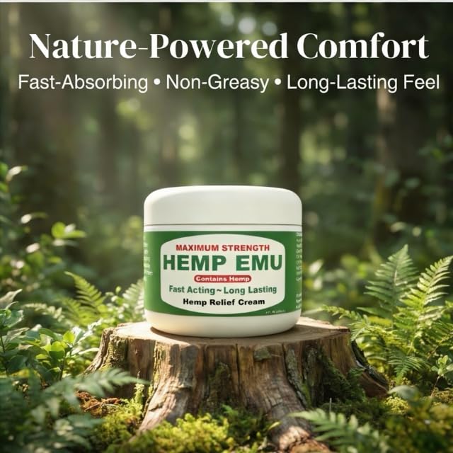 Hemp Emu Hemp Cream – 4oz Cream Hemp Emu uk supplements