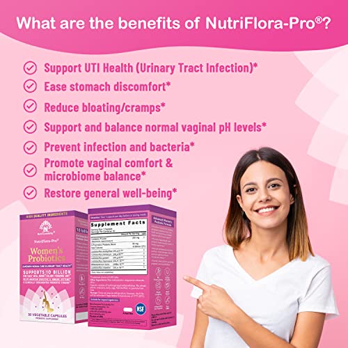 NutriCelebrity NutriFlora-Pro Probiotics for Women - Support Vaginal, Urinary Health (UTI) Nutricelebrity uk supplements